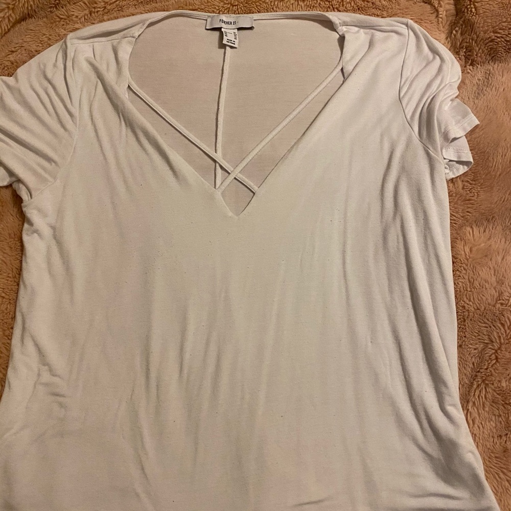 White Strappy Tee